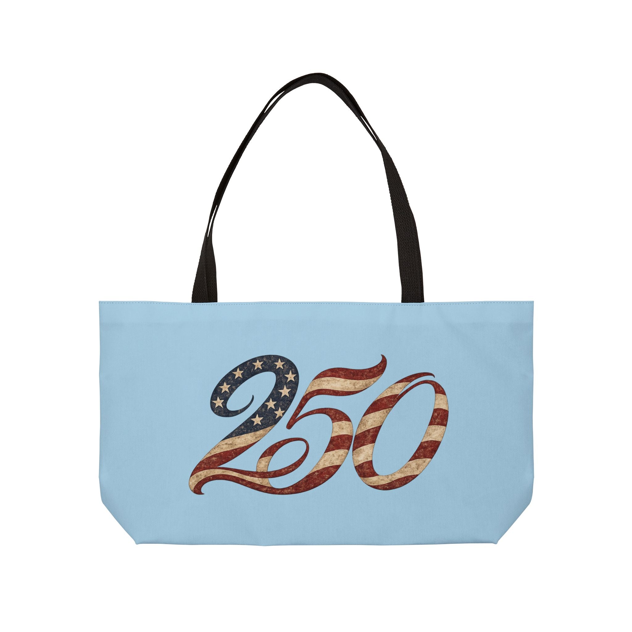 Patriotic '250' Weekender Tote Bag – American Flag Vintage Travel Tote