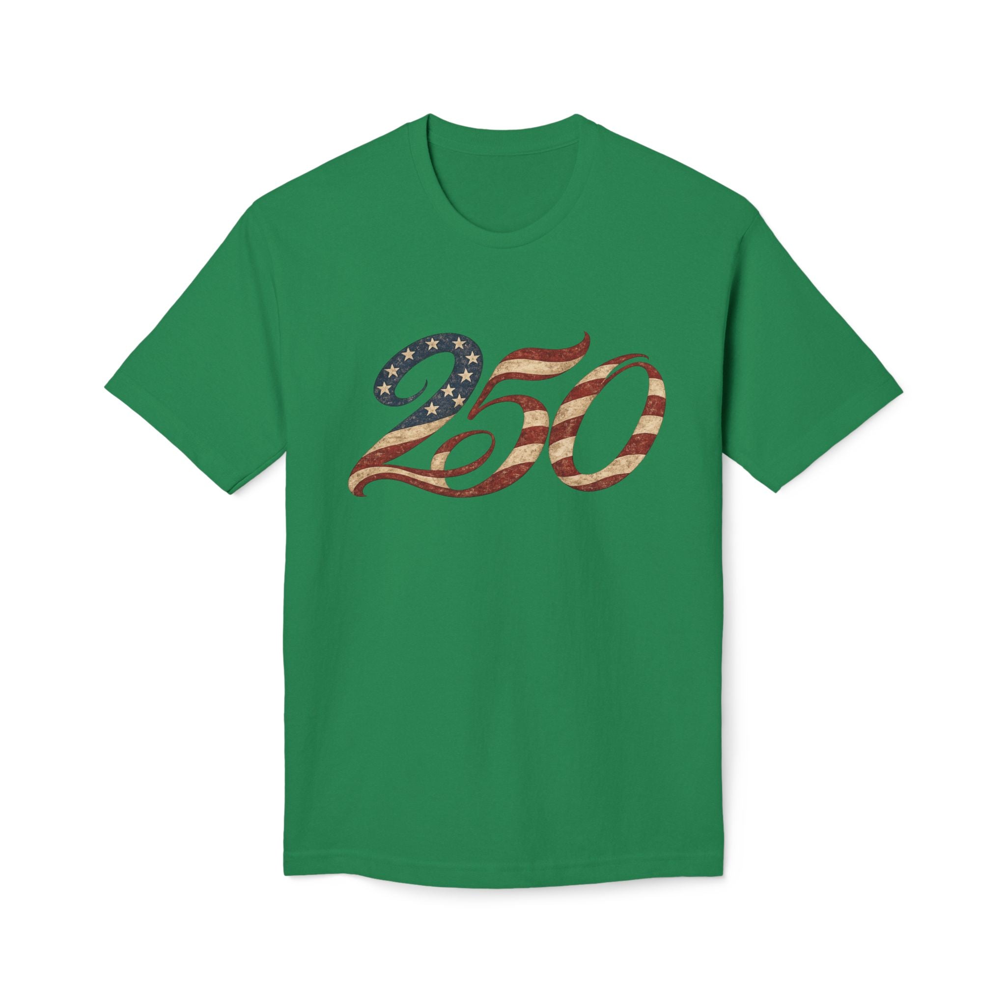 250 American Flag Number T-Shirt — Patriotic 250th Anniversary Tee