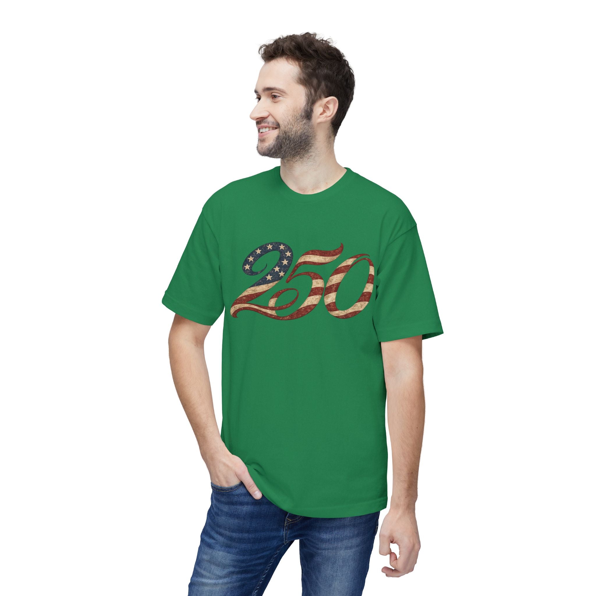 250 American Flag Number T-Shirt — Patriotic 250th Anniversary Tee